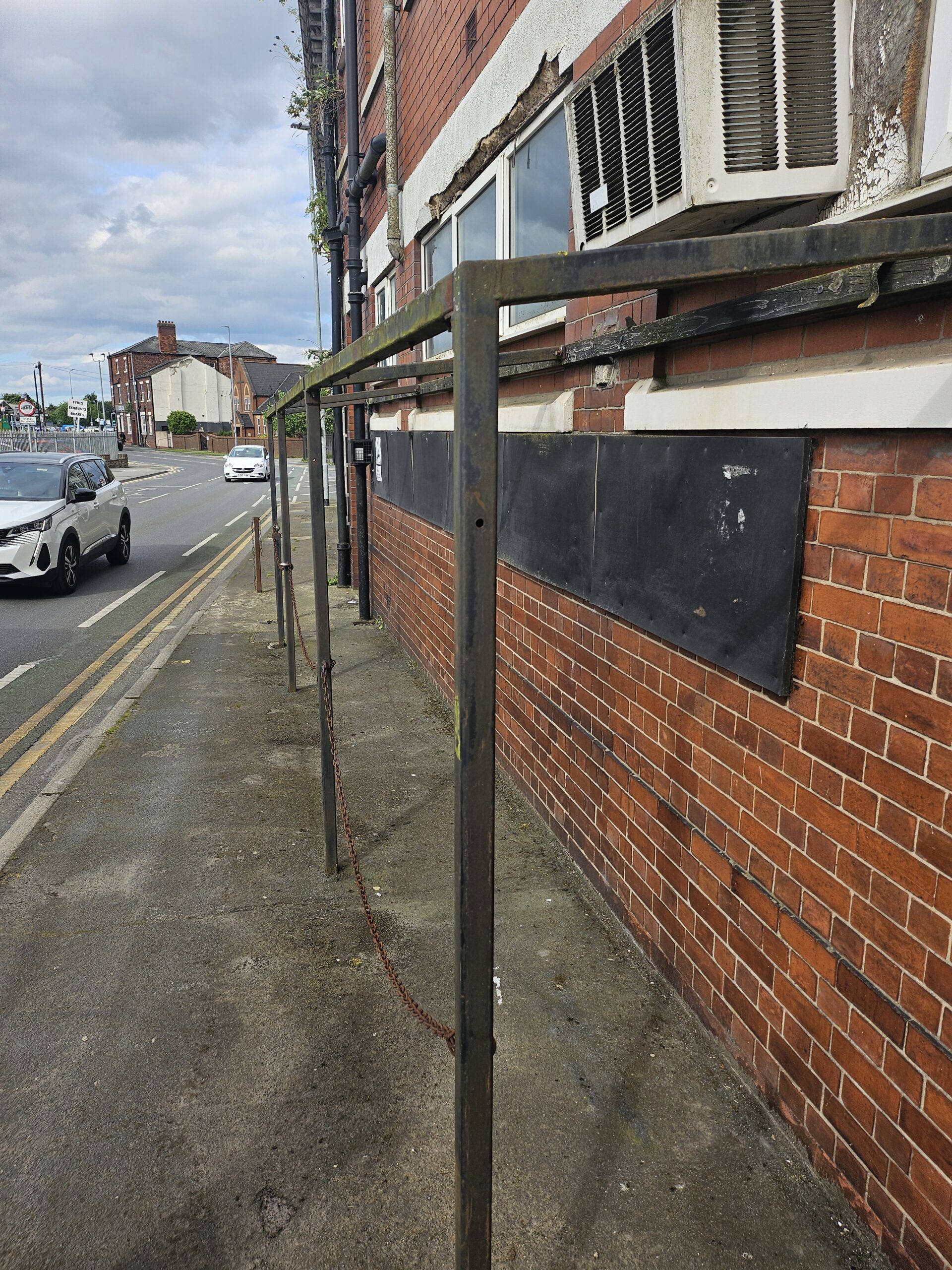 The former canopy at Hartley House Goole