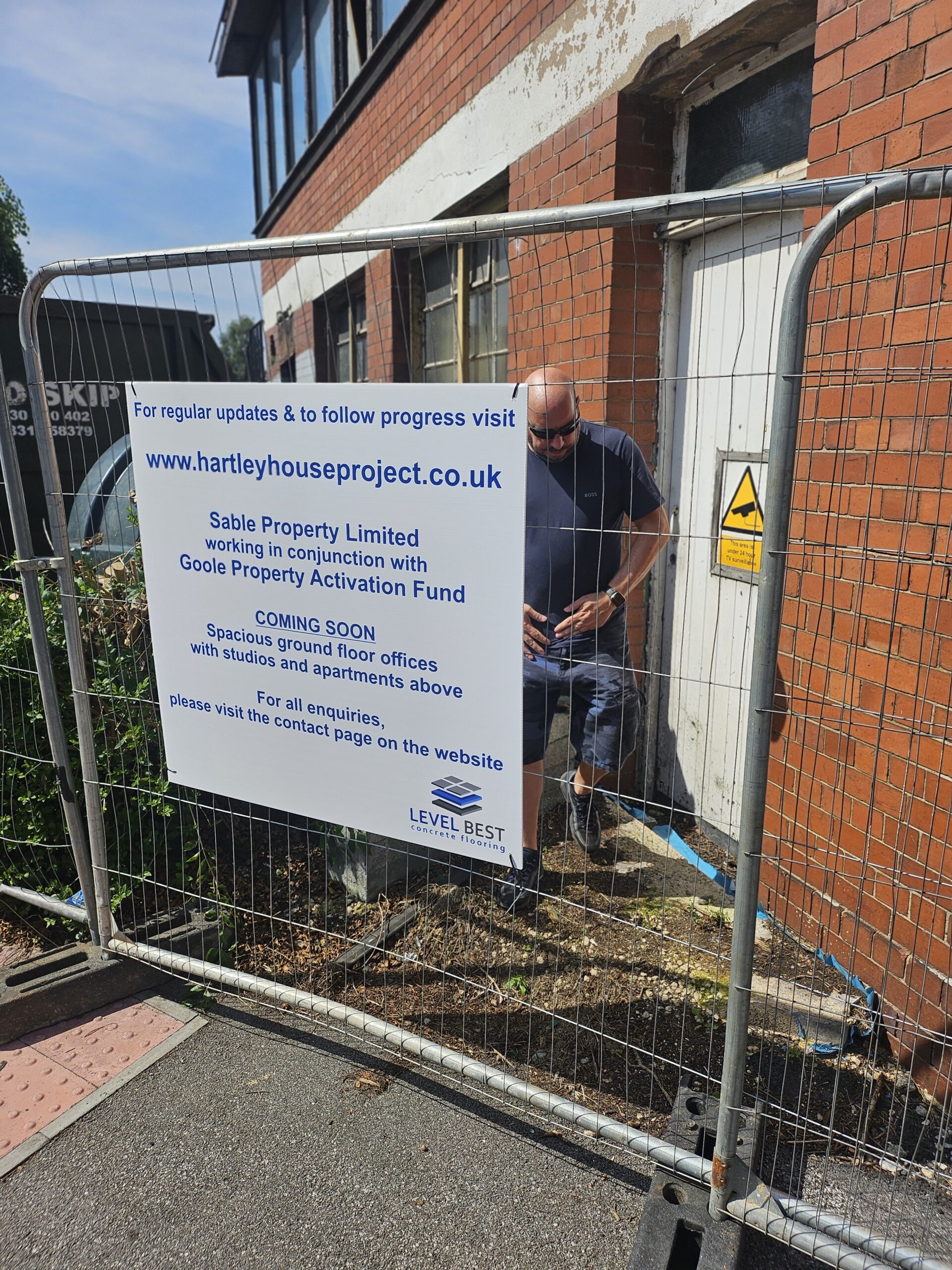 Hartley House Project in Goole with new signage