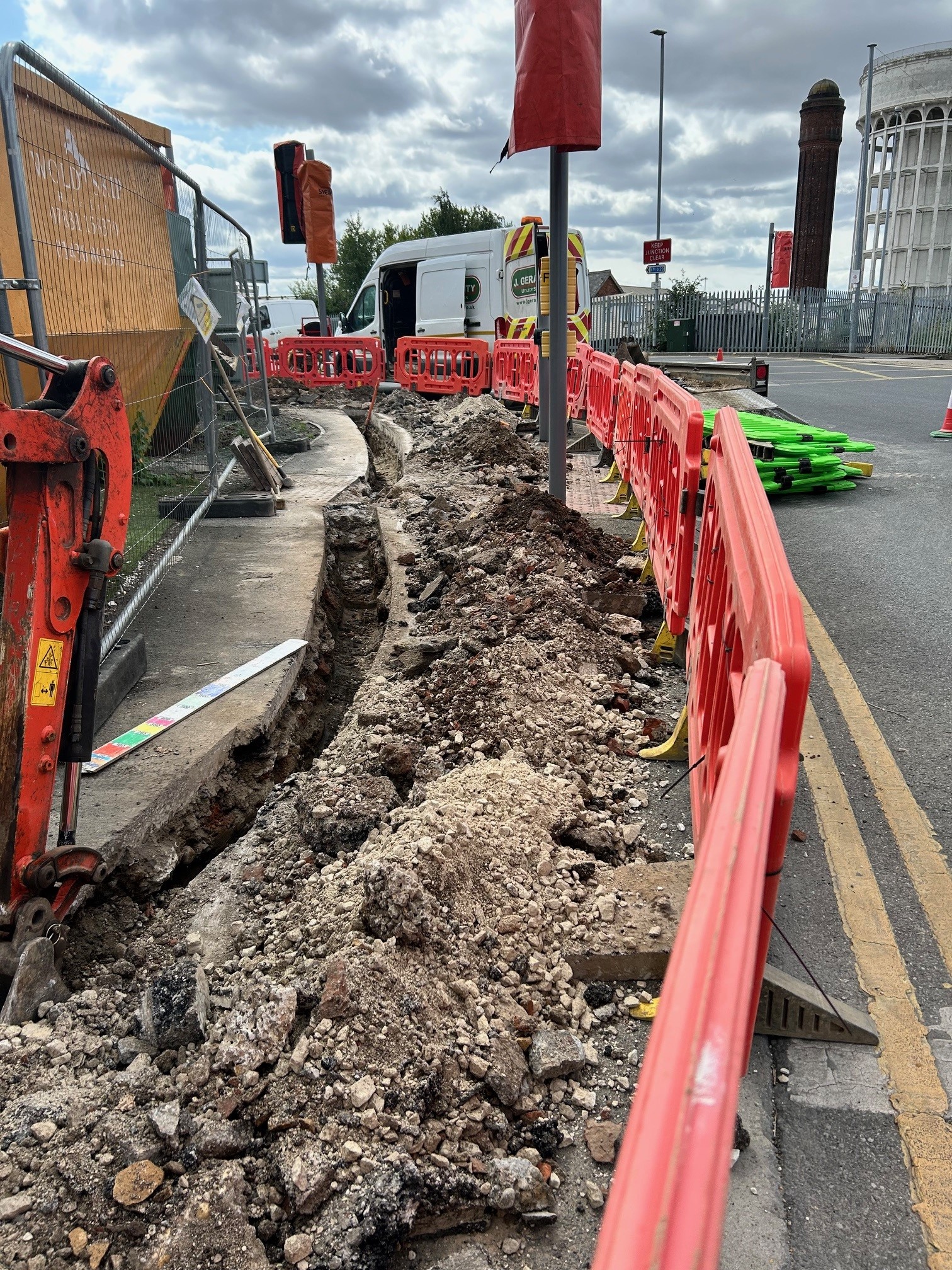 Traffic signs relocated at Hartley House Goole